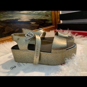 Melissa Glitter platforms size 10-never worn!